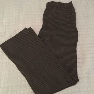 Black pinstriped dress pants